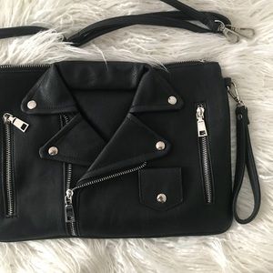 Faux leather crossbody bag
